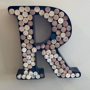 Cork Letter 'R' Wall Art Decor